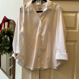 Chicos No Iron Chic Stretch Shirt with black detailing